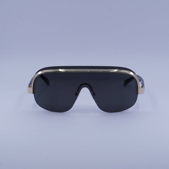 Palm Angels PERI10I KING 1007 Sunglasses Black/Gold Shield Frame, Grey Lenses - Picture 2 of 11
